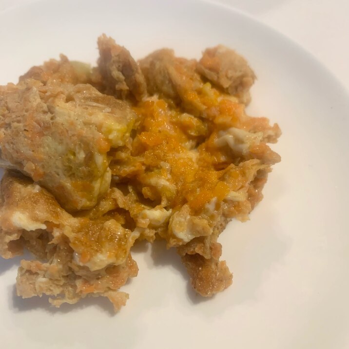 にんじんかす大量消費!にんじんかす玉子ソース焼き
